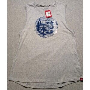 NWT Kimes Ranch Cactus Prairie Gray Blue Muscle Tee Tank Top XXL